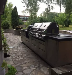 столешница из искусственного камня для барбекю